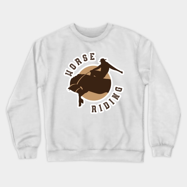 Horse Riding Crewneck Sweatshirt by Dojaja